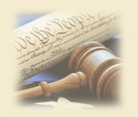 Photo of constitution and gavel